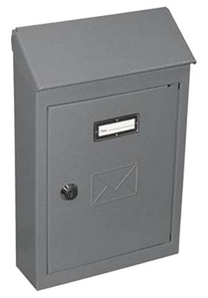 cassetta postale con tetto e serratura a cilindro 2500/3 cm.30 grigia cod:ferx.15128