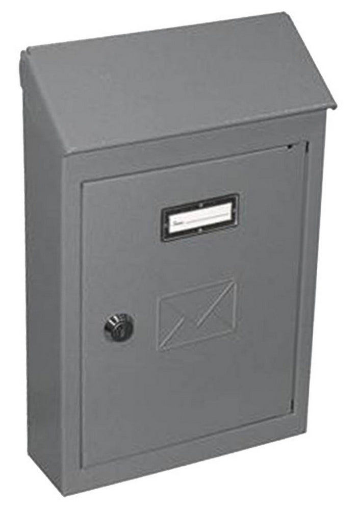 cassetta postale con tetto e serratura a cilindro 2500/3 cm.30 grigia cod:ferx.15128
