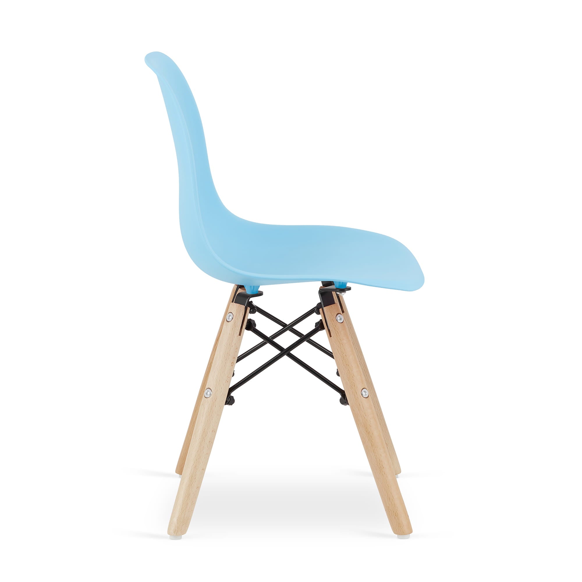 Sedia Valora ZUBI in legno blu dal design ergonomico per la cameretta dei bambini