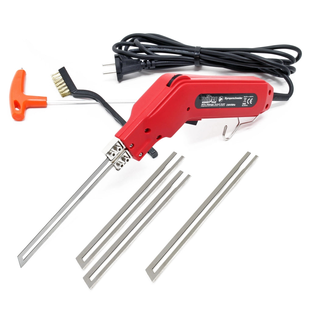Taglierina per polistirolo 200W fino a 600°C Riscaldamento rapido Cutter con 4 lame 150/200mm