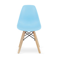 Sedia Valora ZUBI in legno blu dal design ergonomico per la cameretta dei bambini