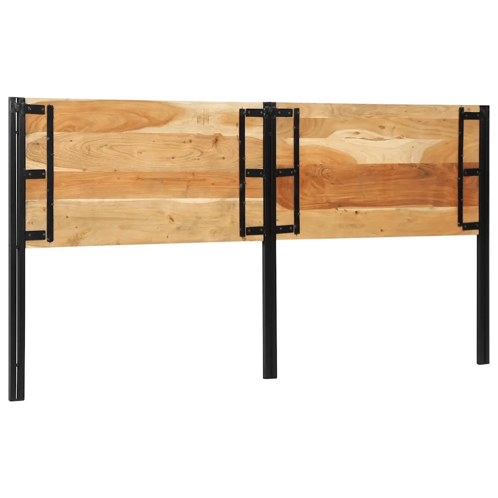 Testiera 200 cm in Legno Massello di Acacia e Ferro