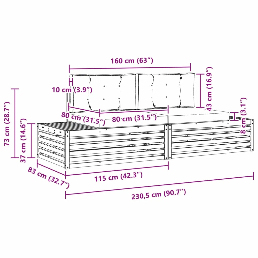 2 pz Set di divani da esterno Poliestere Bianco 3391107