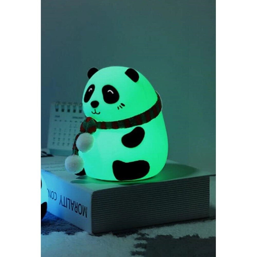 Trade Shop - Luce Notturna Panda Led Sensore Touch Lampada Da Tavolo Usb Ricaricabile Camera -
