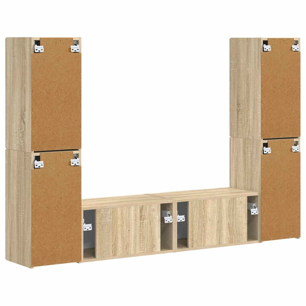 Set mobile TV 6 pcs Rovere Sonoma Legno multistrato