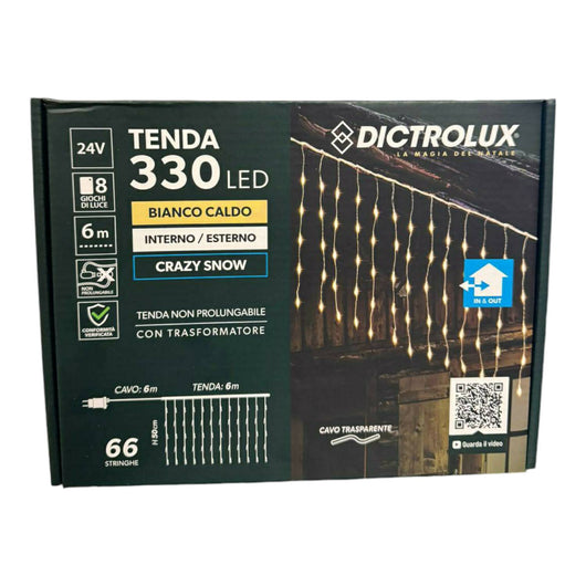 TENDA LUMINOSA 330 LED BIANCO CALDO