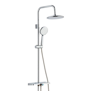 Colonna doccia serie honduras con mensola portaoggetti, cromata