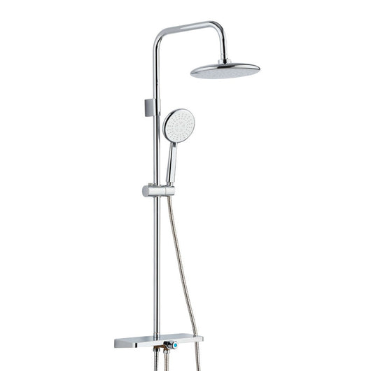 Colonna doccia serie honduras con mensola portaoggetti, cromata