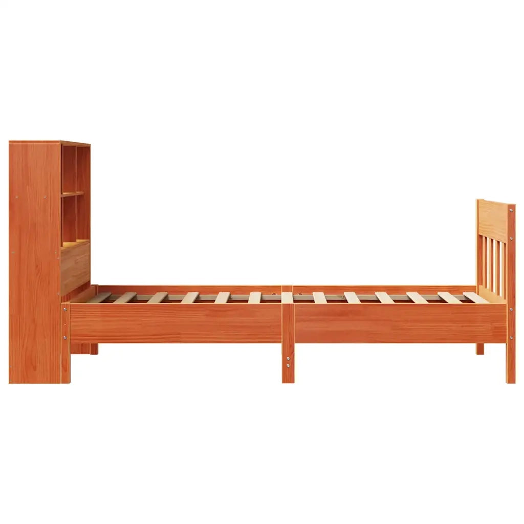 Letto senza Materasso Marrone Cera 75x190 cm in Legno di Pino 3323247