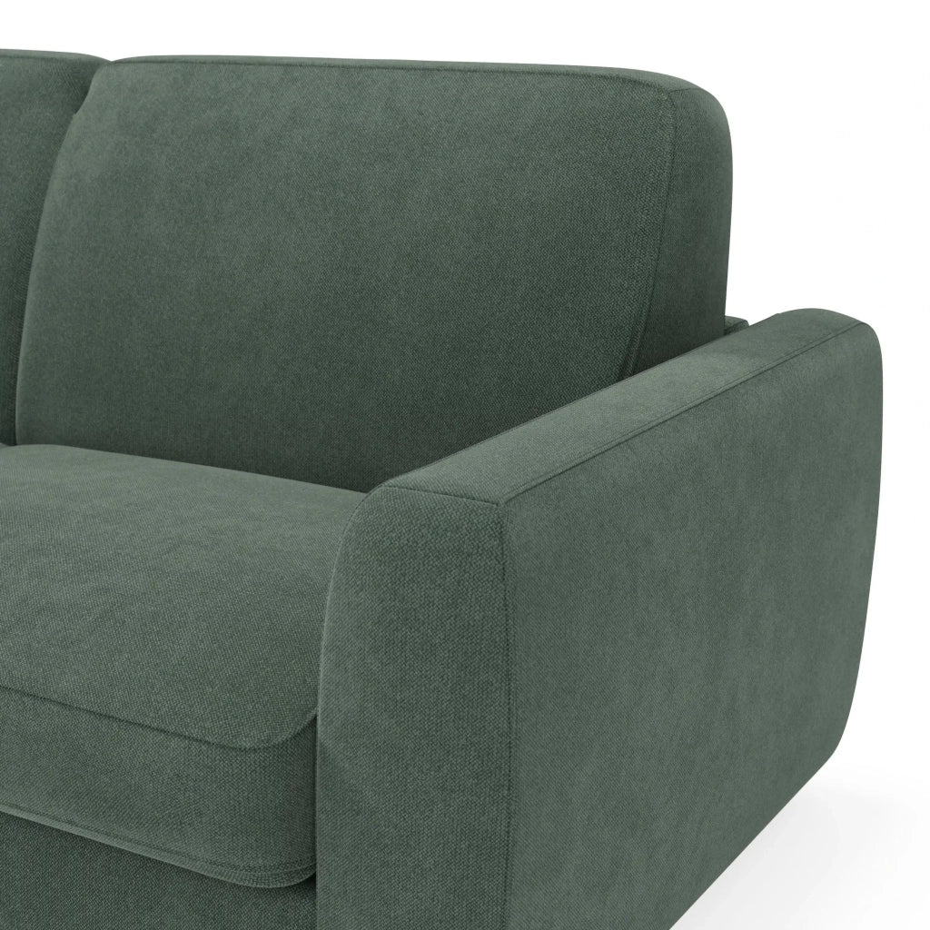 Leonida Divano letto sfoderabile e materasso H18 cm - vano portaguanciali in tessuto Smacchiabile T23 222 cm verde
