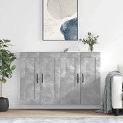 Armadietti a Parete 2 pz Grigio Cemento in Legno Multistrato 3198013