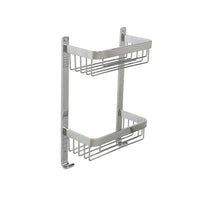 Mensola doccia rettangolare attractive doppia con appendini