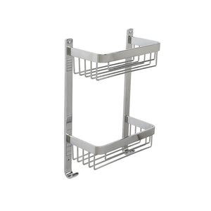 Mensola doccia rettangolare attractive doppia con appendini