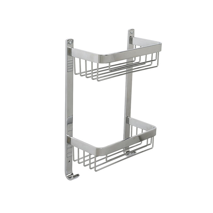 Mensola doccia rettangolare attractive doppia con appendini