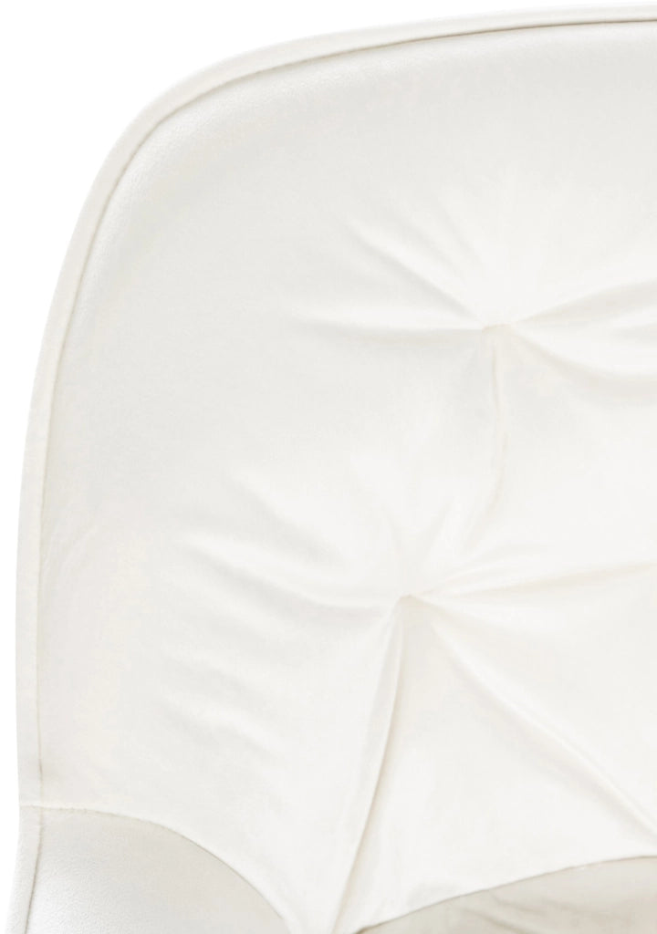 Sgabello da bar Gibson in velluto altezza seduta 76 cm crema