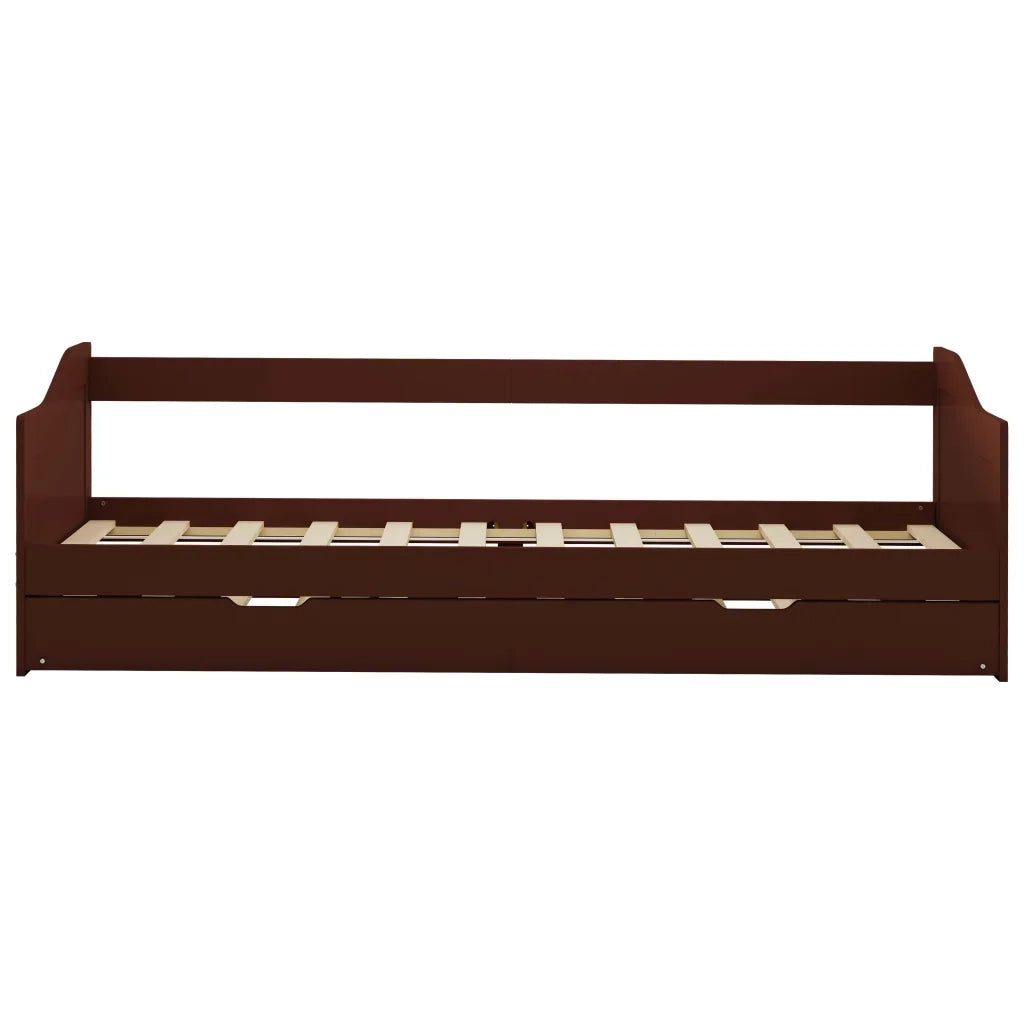 Dormeuse Estraibile senza Materasso Marrone Scuro 90x200 cm