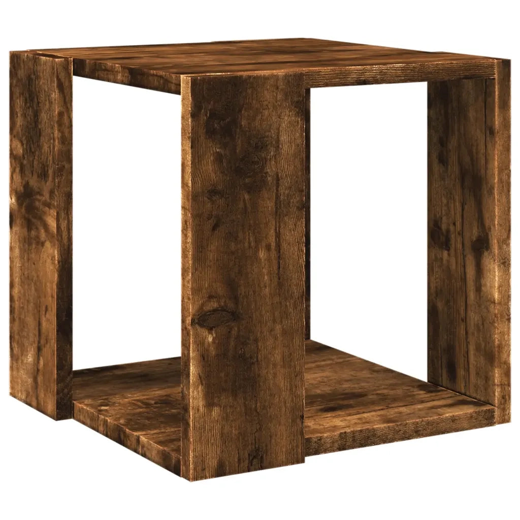 Tavolino da Salotto Rovere Fumo 32x32x30 cm Legno Multistrato 848147