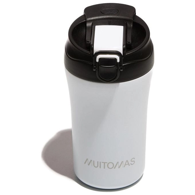 Muitomas WBOTTLETH350WH tazza da viaggio 350 ml Nero, Bianco Acciaio inox