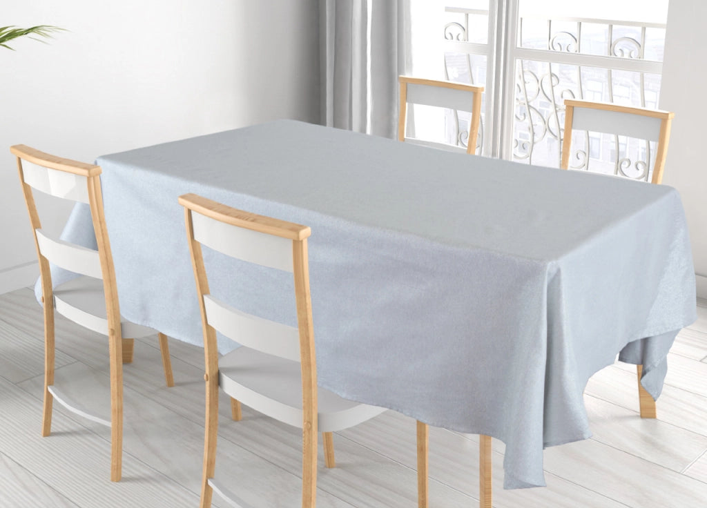 Tovaglia Cucina Soggiorno Tinta Unita Lurex Modello Joychrist - 140x240cm - Argento