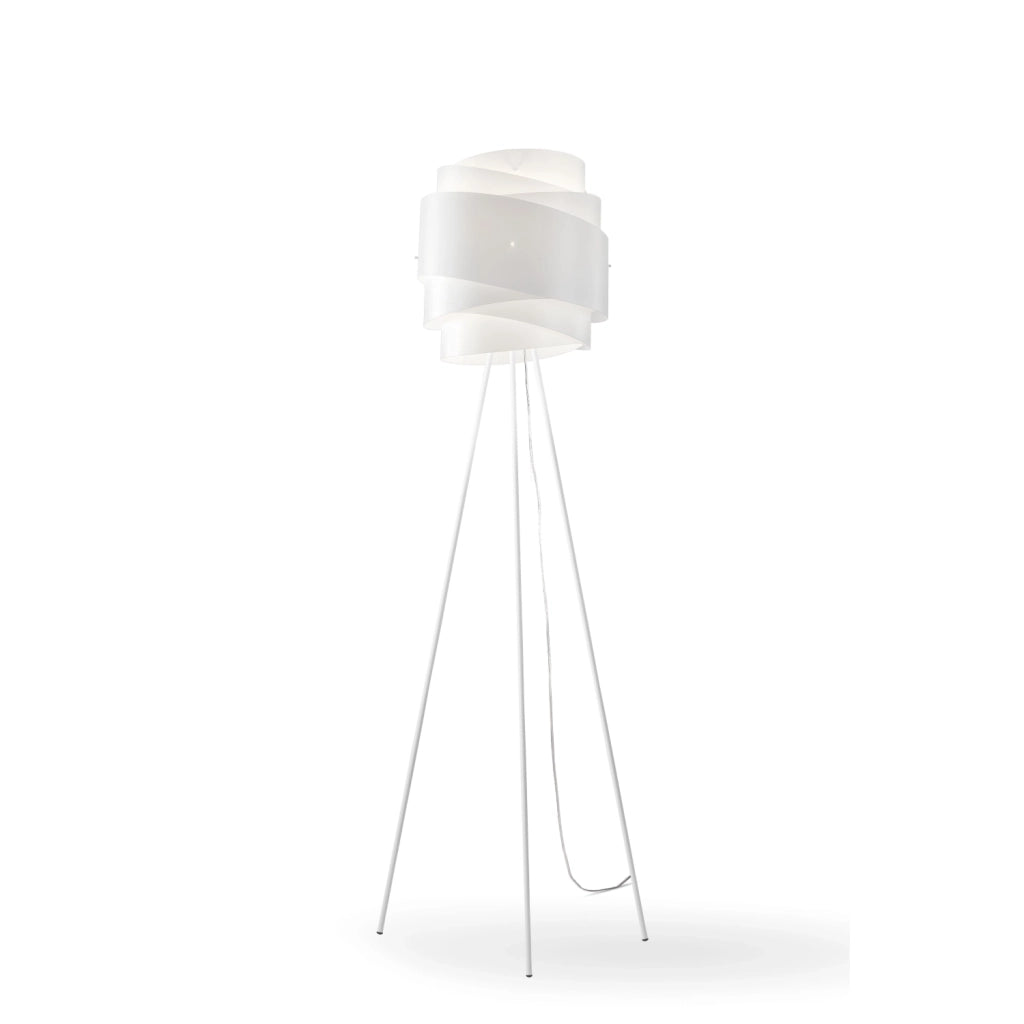 Piantana Moderna 3 Piedi Bea Polilux ® Bianco E Metallo 1 Luce E27
