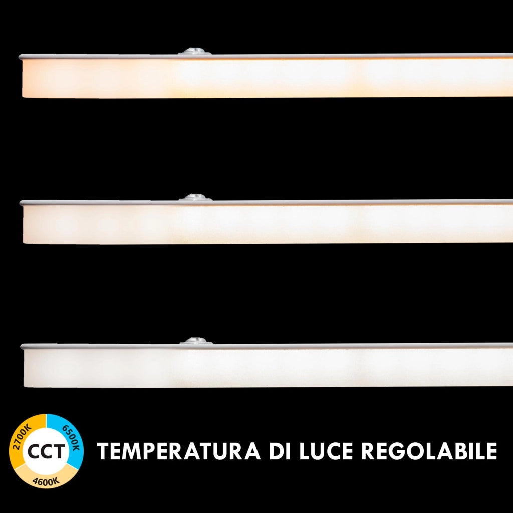 Lampadario moderno ufficio lampada pendente LED 70W CCT doppio LED con telecomando luce dimmerabile sospensione studio 230V NERO