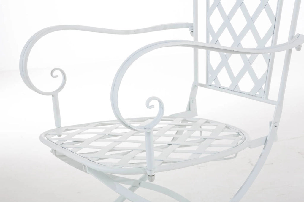 Sedia Outdoor in Ferro Adara bianco