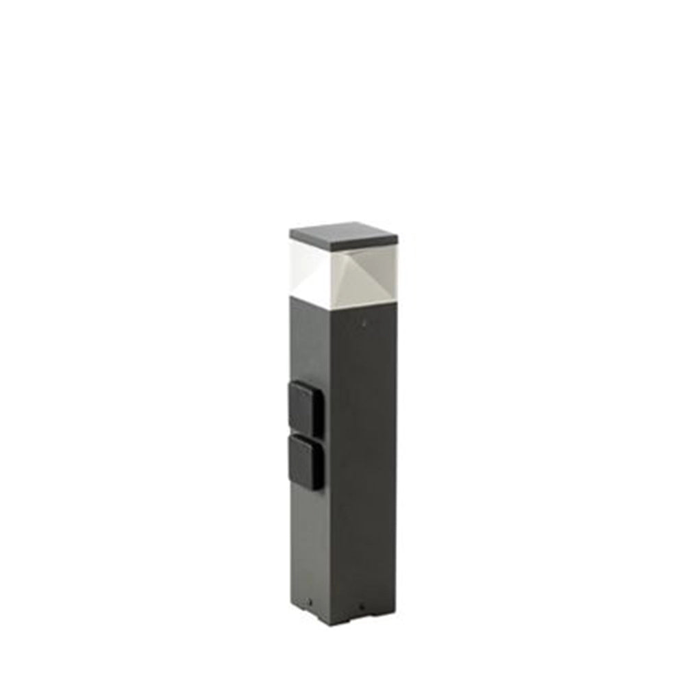 Paletto Basso Moderno Diamond Con Prese Alluminio Grafite 12W Led 4000K