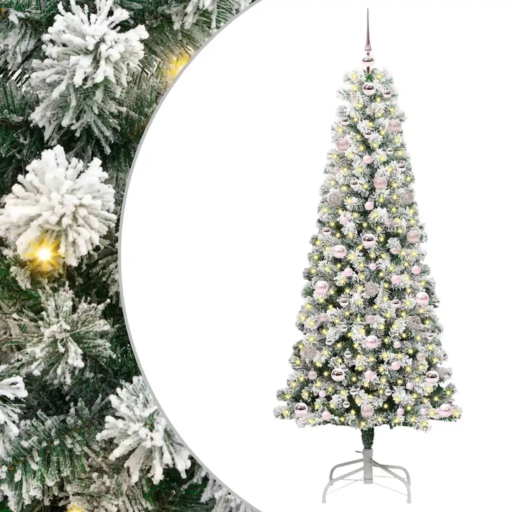 Albero di Natale | Decorazioni natalizie Artificiale con Rami Pieghevoli 180 cm