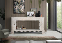 Consolle in massello di mango Colore: bianco invecchiato