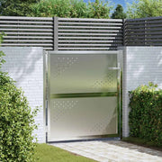 Cancello da giardino Argento 85 x 97 cm Acciaio inossidabile 3402577