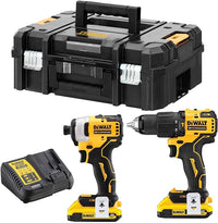 KIT TRAPANO DCD709 + AVVITATORE AD IMPULSI 1/4" DEWALT - DCK2062D2T