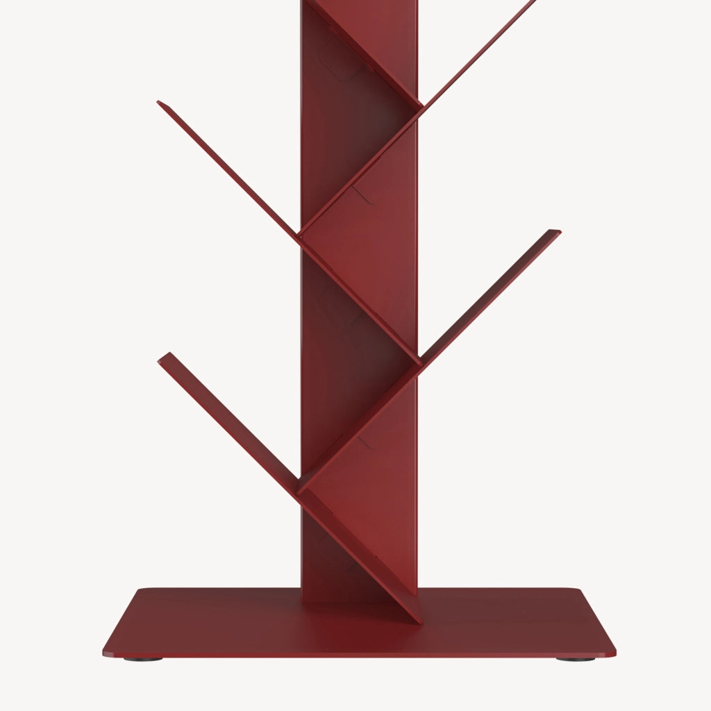 Libreria Eksjö a Forma di Albero Scaffale da Terra 150 x 39 x 39 cm - Rosso Opaco [en.casa]