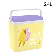 Trade Shop - Frigo Portatile Borsa Termica Fantasia Gelato 24l Campeggio Estate Spiaggia -