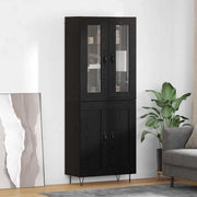 Credenza Rovere Nero 69,5 x 34 x 90 cm Legno multistrato 3402717