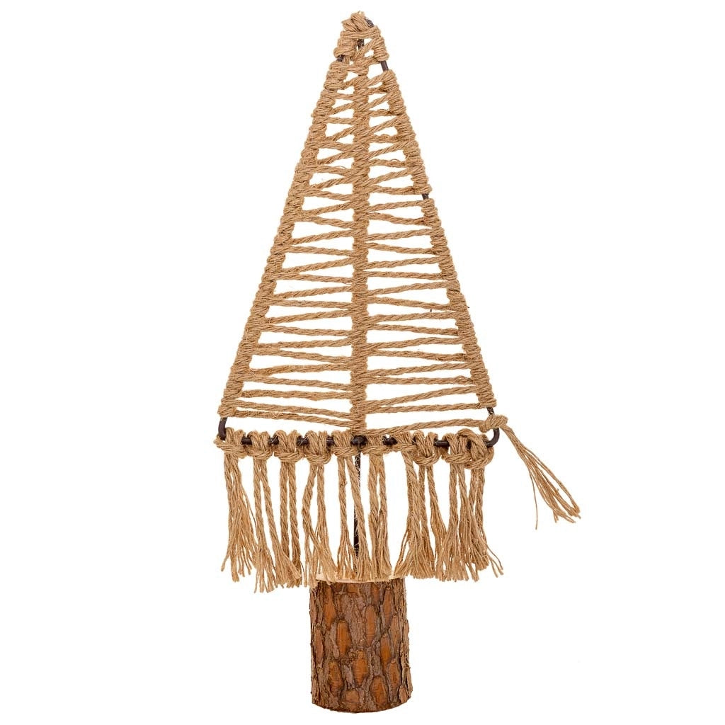 Albero decorativo in cotone intrecciato marrone 13x01x37,5h