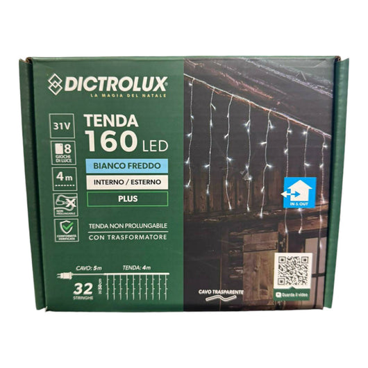 TENDA LUMINOSA 160 LED BIANCO FREDDO