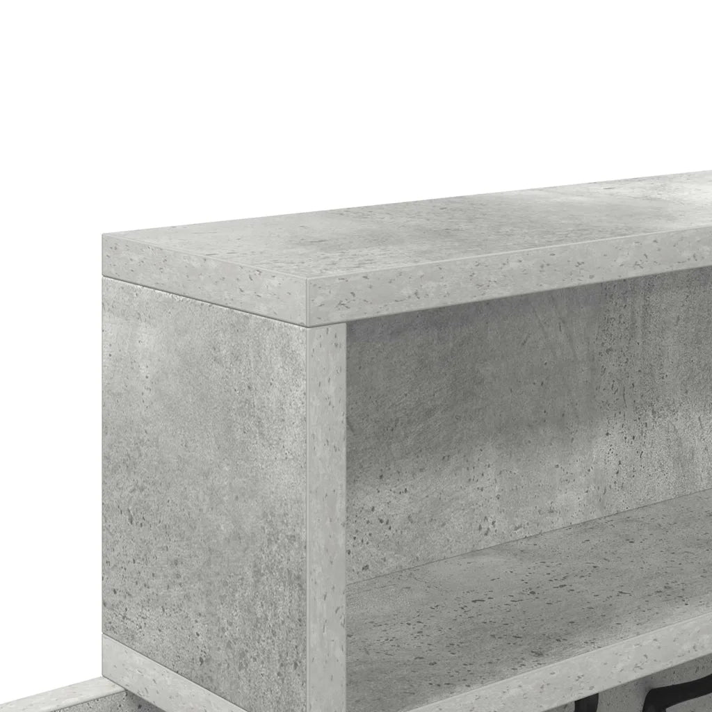 vidaXL Appendiabiti a muro Grigio cemento 100 x 12 x 43.5 cm