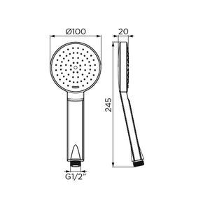Doccino serie eolo cromato ad un getto