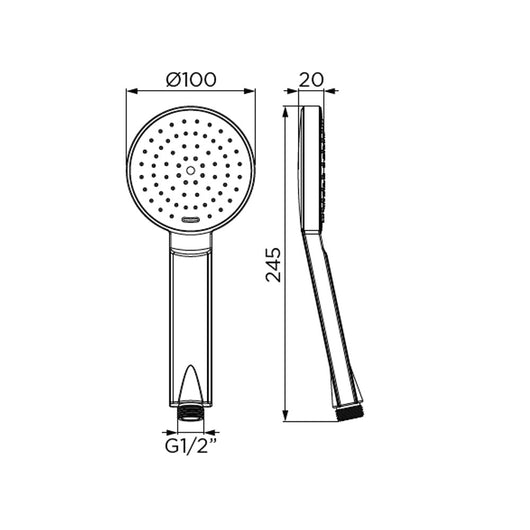 Doccino serie eolo cromato ad un getto