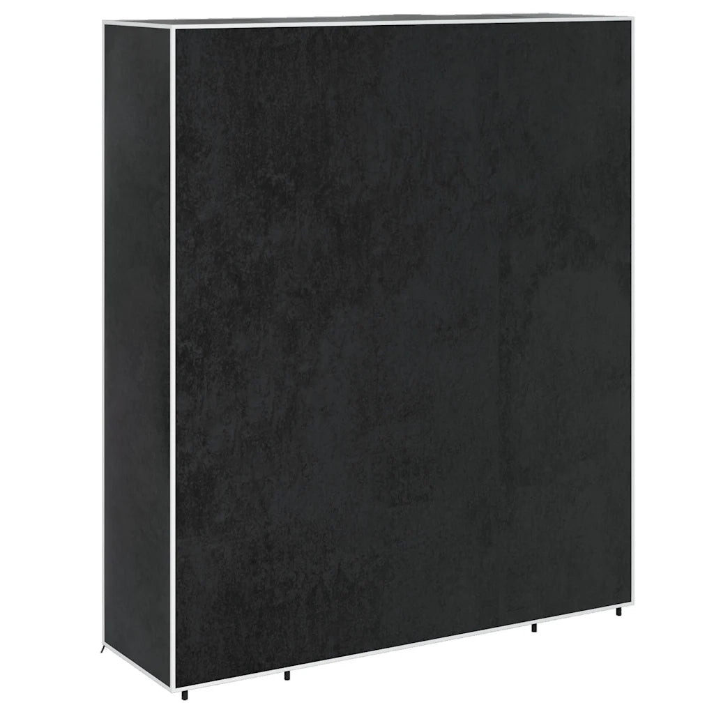 Armadio in Tessuto con Scomparti e Aste 45x150x176 cm Nero 240495