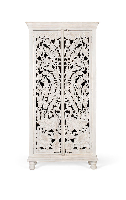 Mobile in legno di mango bianco invecchiato