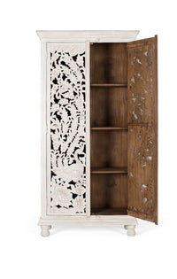 Mobile in legno di mango bianco invecchiato