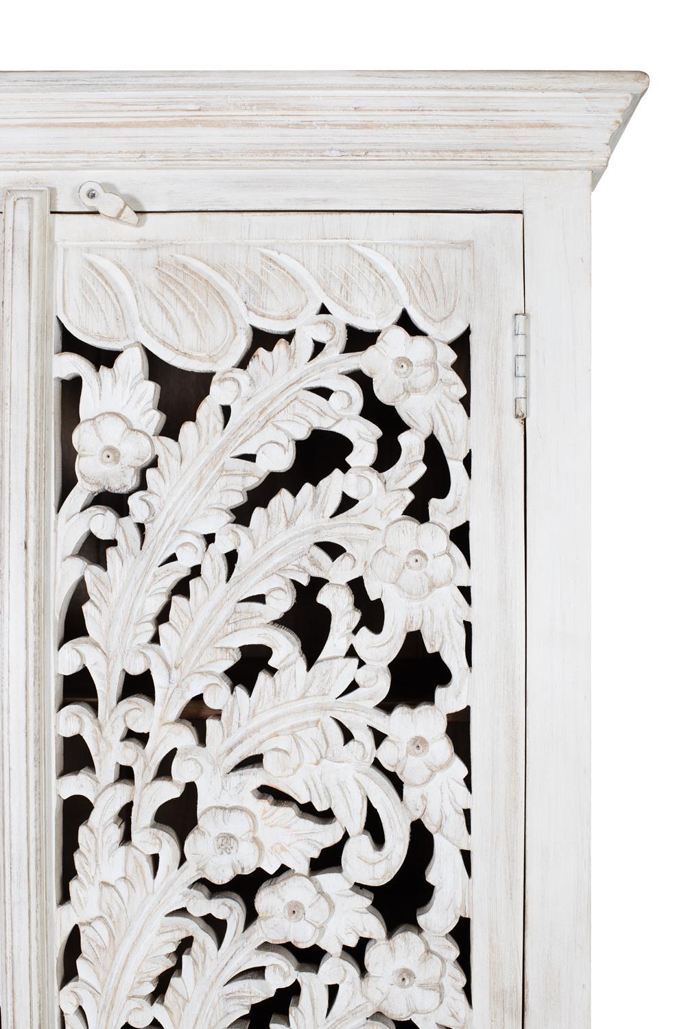 Mobile in legno di mango bianco invecchiato