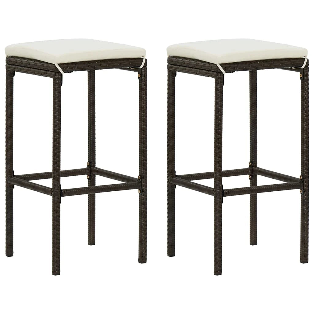 Set bar da giardino con cuscini 3 pz marrone 02_0013457