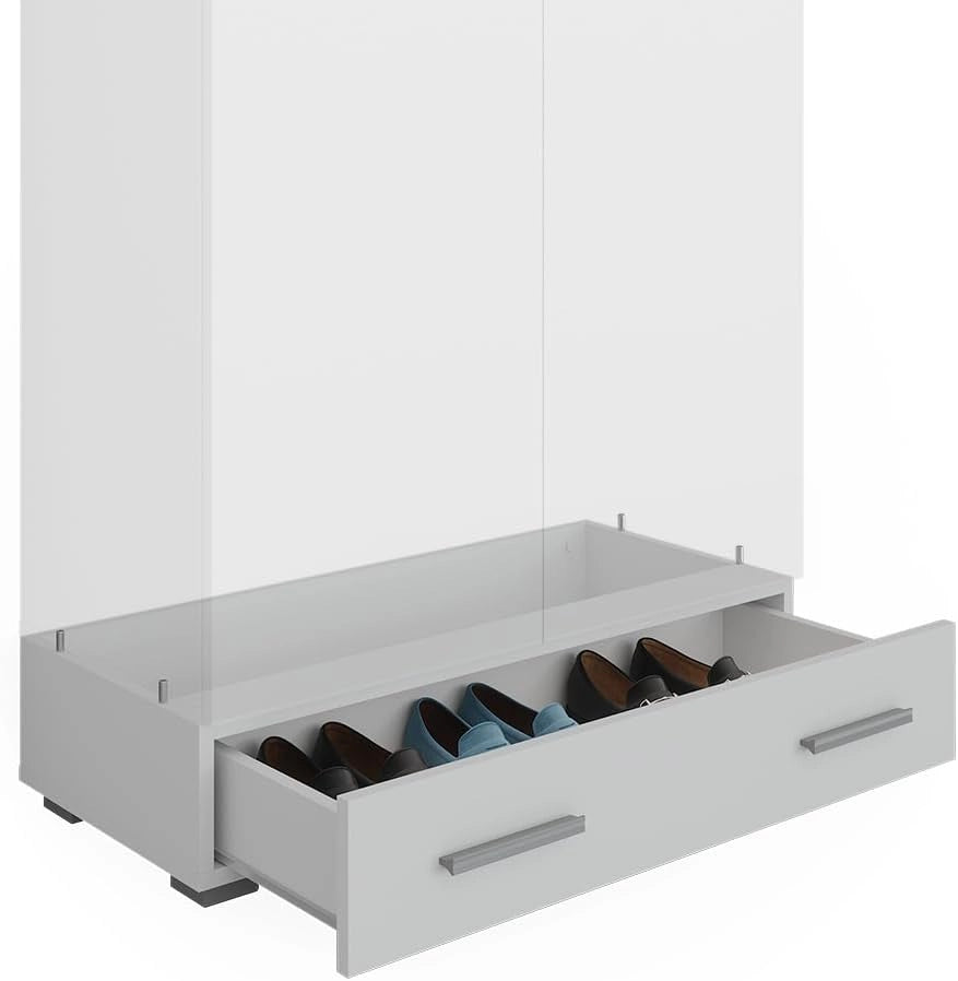 Modulo aggiuntivo Frank, Bianco, 80 x 17.4 cm con cassetto, adatto per l'ampliamento di armadi multifunzione