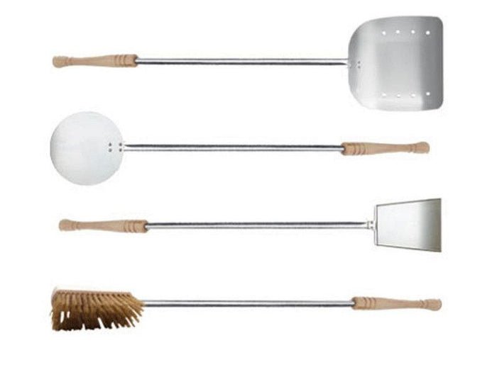 Kit strumenti da quattro Rossofuoco pala, palino, paletta, spazzola - Per carrello modulare multiuso