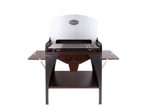 Barbecue a carbone o legna Maxi Rossofuoco 2 piani laterali