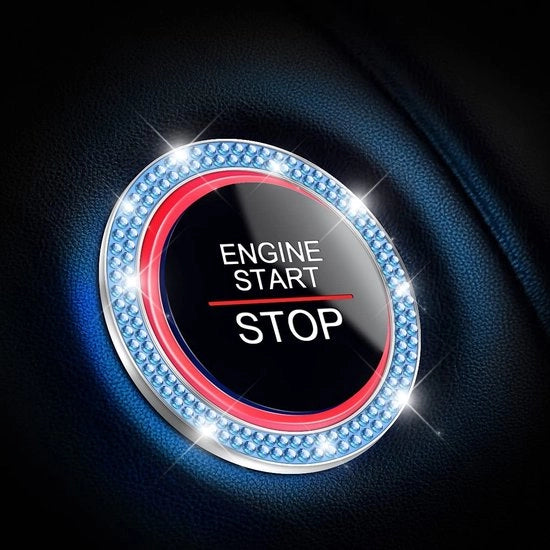 Start Stop Knoopring Universale Decorazione di Interfaccia - 2 Pezzi - Alta Qualità Alluminio - Impermeabile e Duraturo - Decorazione di Interfaccia con Start e Stop