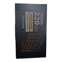 TENDA LUMINOSA 220 LED BIANCO CALDO