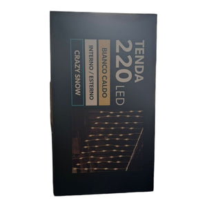 TENDA LUMINOSA 220 LED BIANCO CALDO